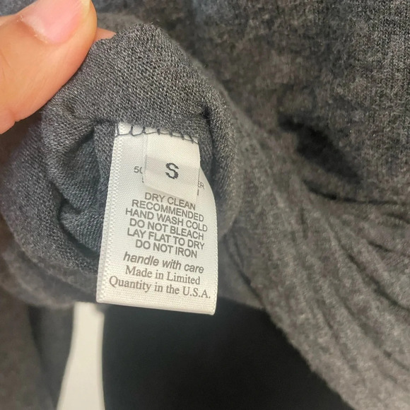 NWT Michael Lauren Long Sleeve Turtleneck Grey Sweater Sz Small - Picture 9 of 10